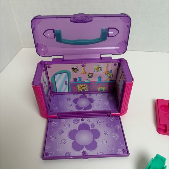 Vintage Polly Pocket Beauty Salon Playset Container Box Figures Accessories 2003 - Picture 2 of 4